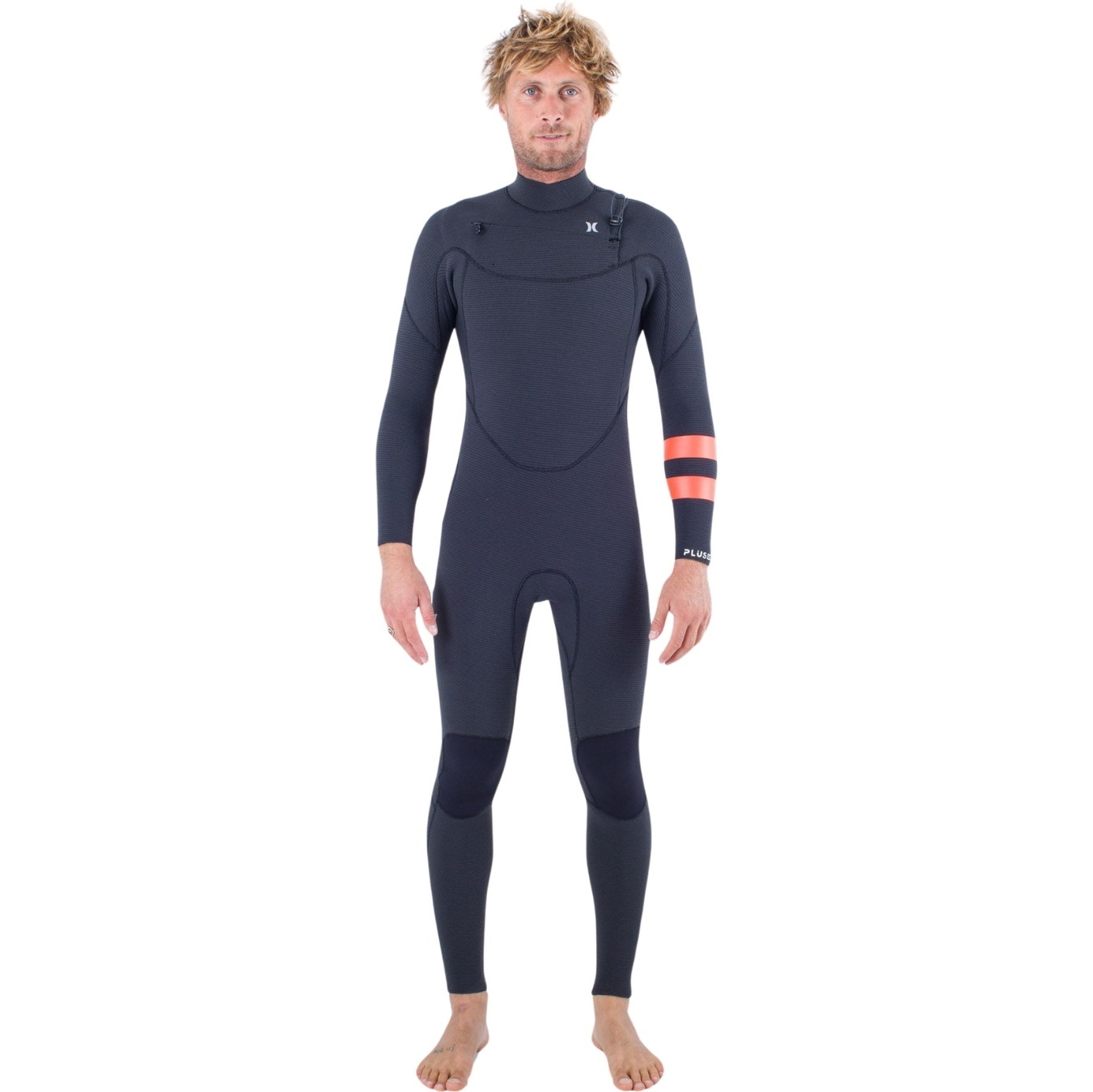 Hurley Da Uomo Plus 4/3mm Chest Zip Muta MFS0012403 - Black / Graphite